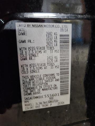 5N1AL0MM1EC555601 - 2014 INFINITI QX60 黑色 照片 13