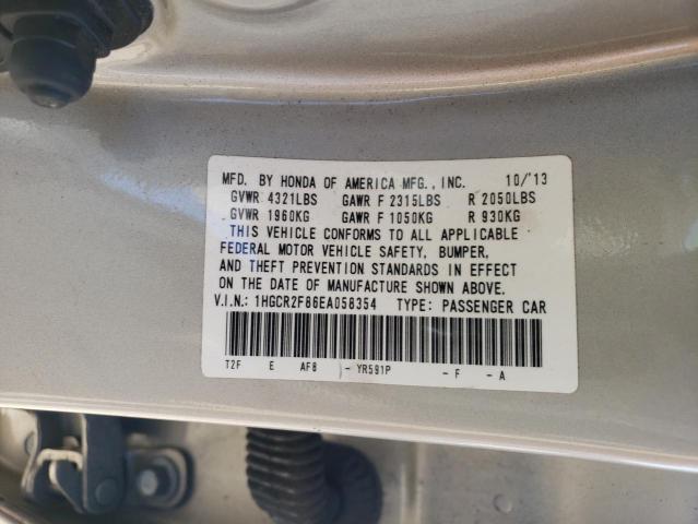 1HGCR2F86EA058354 - 2014 HONDA ACCORD EXL TAN photo 13