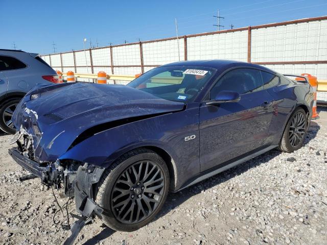 1FA6P8CF8J5180052 - 2018 FORD MUSTANG GT BLUE photo 1