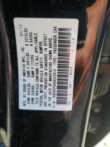 1HGCR3F84DA022814 - 2013 HONDA ACCORD EXL BLACK photo 12