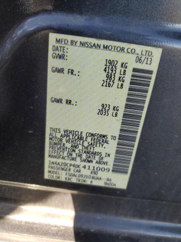 1N4AZ0CP4DC411009 - 2013 NISSAN LEAF S BLUE photo 13