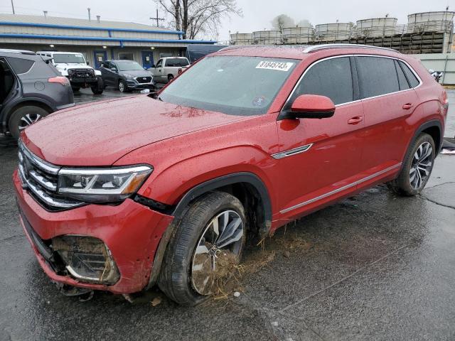 1V2FE2CA8NC211950 - 2022 VOLKSWAGEN ATLAS CROS SEL PREMIUM R-LINE RED photo 1