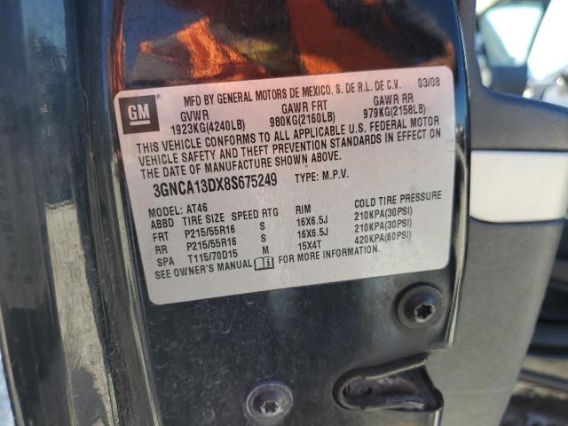 3GNCA13DX8S675249 - 2008 CHEVROLET HHR LS BLACK photo 12