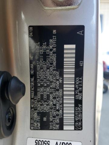 5TDBK23C18S019900 - 2008 TOYOTA SIENNA LE SILVER photo 13