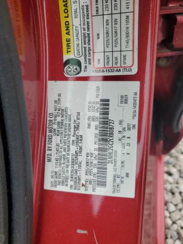 3LNHL2GC2CR808727 - 2012 LINCOLN MKZ RED photo 13