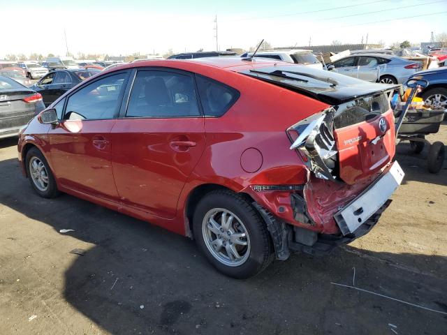 JTDKN3DUXA0036451 - 2010 TOYOTA PRIUS RED photo 2