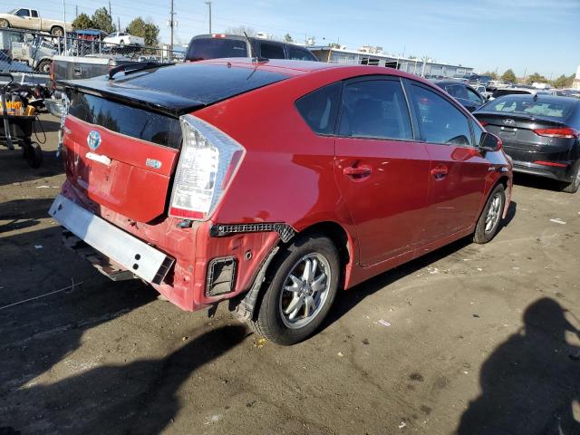 JTDKN3DUXA0036451 - 2010 TOYOTA PRIUS RED photo 3