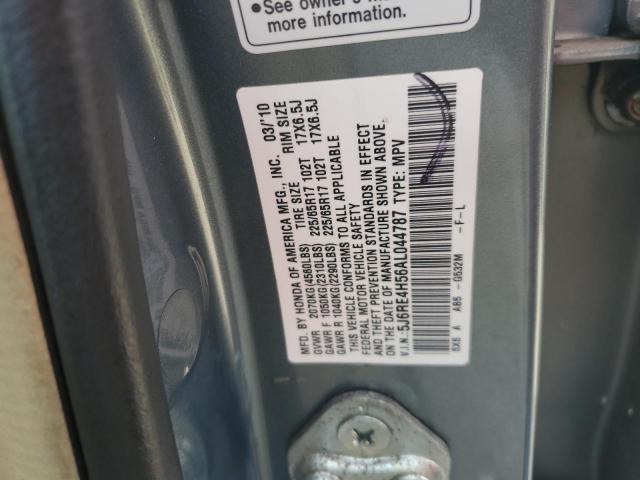 5J6RE4H56AL044787 - 2010 HONDA CR-V EX TEAL photo 13