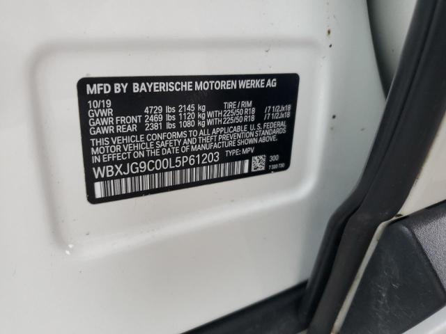 WBXJG9C00L5P61203 - 2020 BMW X1 XDRIVE28I თეთრი ფოტო 12