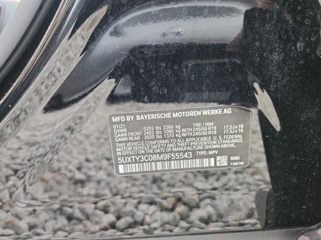 5UXTY3C08M9F55543 - 2021 BMW X3 SDRIVE30I BLACK photo 13
