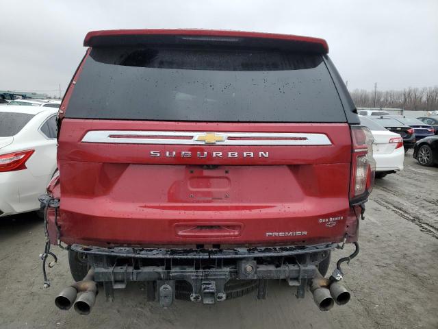 1GNSKFKDXMR153340 - 2021 CHEVROLET SUBURBAN K1500 PREMIER RED photo 6