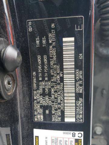 JTEBU5JR5G5319944 - 2016 TOYOTA 4RUNNER SR5/SR5 PREMIUM შავი ფოტო 14