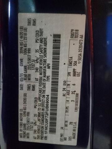 1FMCU0F72FUB69004 - 2015 FORD ESCAPE S BLUE photo 13