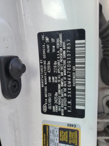 5XXGM4A76DG137857 - 2013 KIA OPTIMA LX WHITE photo 12