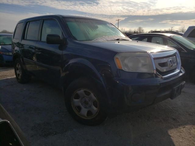 5FNYF4H27AB010834 - 2010 HONDA PILOT LX BLUE photo 4