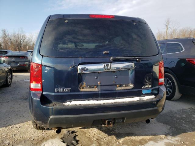 5FNYF4H27AB010834 - 2010 HONDA PILOT LX BLUE photo 6