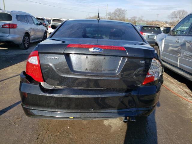 3FAHP0HA8CR260250 - 2012 FORD FUSION SE BLACK photo 6