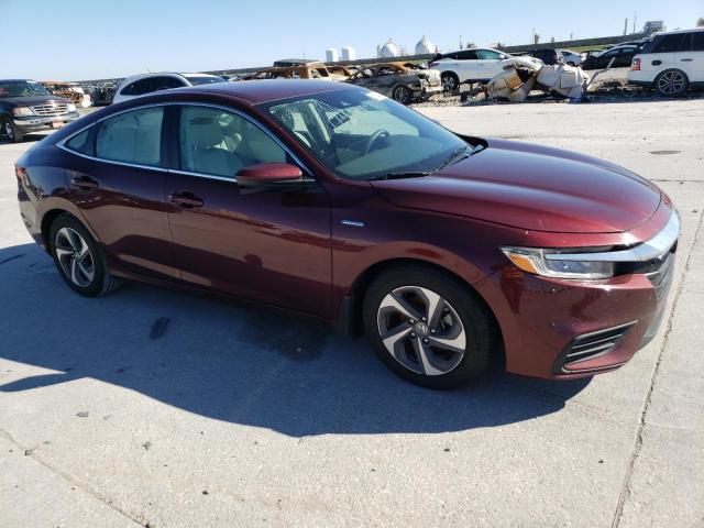 19XZE4F58KE012989 - 2019 HONDA INSIGHT EX MAROON photo 4