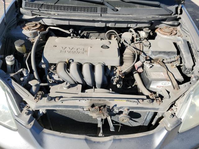 2T1KR32E24C786100 - 2004 TOYOTA COROLLA MA XR GRAY photo 11