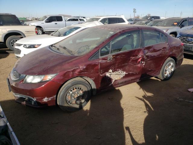 2HGFB2F55FH521014 - 2015 HONDA CIVIC LX MAROON photo 1