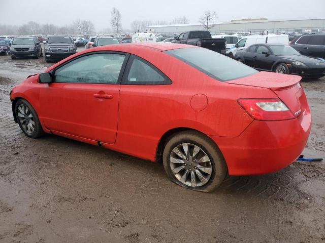 2HGFG12819H505229 - 2009 HONDA CIVIC EX RED photo 2