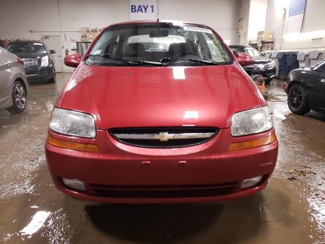 KL1TG52695B417630 - 2005 CHEVROLET AVEO LT RED photo 5