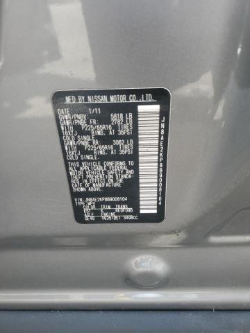 JN8AE2KP8B9008104 - 2011 NISSAN QUEST S Boz foto 13