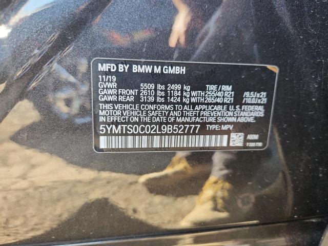 5YMTS0C02L9B52777 - 2020 BMW X3 M COMPETITION GRAY photo 13