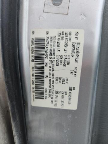 2A4GP54L47R284142 - 2007 CHRYSLER TOWN & COU TOURING Plata foto 13