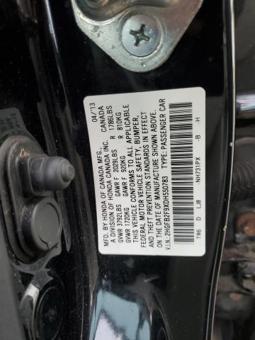 2HGFB2F9XDH550783 - 2013 HONDA CIVIC EXL أسود صورة 12