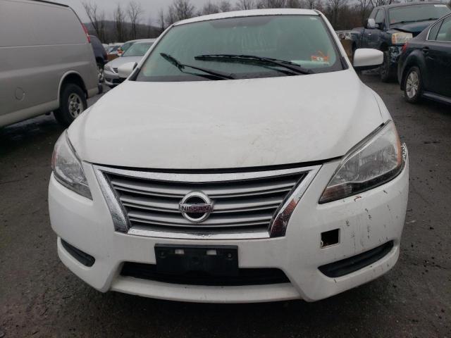 3N1AB7AP3FY362747 - 2015 NISSAN SENTRA S WHITE photo 5