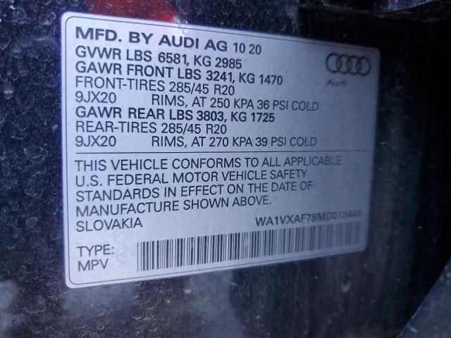WA1VXAF78MD018444 - 2021 AUDI Q7 PRESTIGE 黑色 照片 13