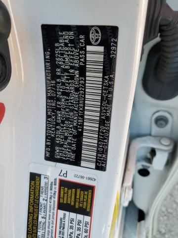 4T1BF1FK8HU292793 - 2017 TOYOTA CAMRY LE 白色 照片 12