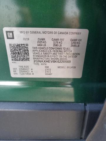 2GNAXHEV8K6220569 - 2019 CHEVROLET EQUINOX LS 绿色 照片 13