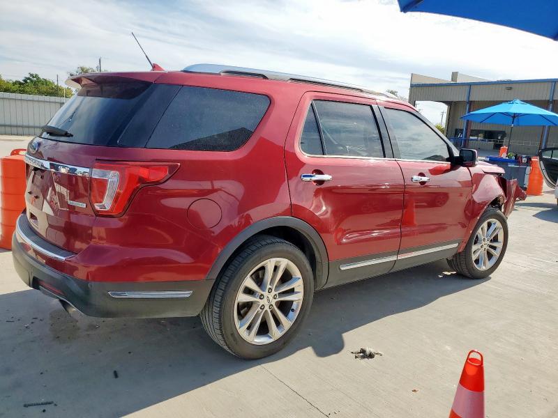 1FM5K7FH8KGA51323 - 2019 FORD EXPLORER LIMITED Червоний фото 3
