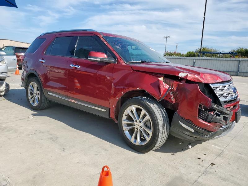 1FM5K7FH8KGA51323 - 2019 FORD EXPLORER LIMITED Червоний фото 4