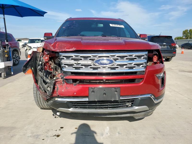 1FM5K7FH8KGA51323 - 2019 FORD EXPLORER LIMITED Червоний фото 5