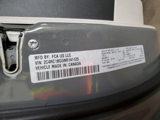 2C4RC1BG5NR141125 - 2022 CHRYSLER PACIFICA TOURING L 灰色 照片 14