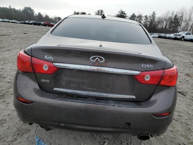 JN1BV7AR9EM689023 - 2014 INFINITI Q50 BASE BROWN photo 6