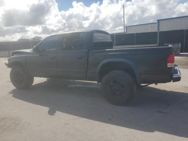 1B7HL48X12S560488 - 2002 DODGE DAKOTA QUAD SLT Темно-сірий фото 2