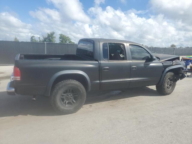 1B7HL48X12S560488 - 2002 DODGE DAKOTA QUAD SLT Темно-сірий фото 3