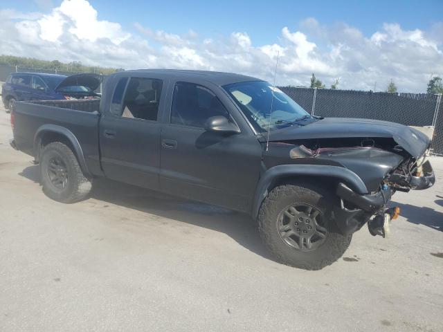 1B7HL48X12S560488 - 2002 DODGE DAKOTA QUAD SLT Темно-сірий фото 4