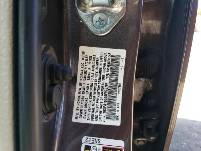19XFA16559E020796 - 2009 HONDA CIVIC LX GRAY photo 12