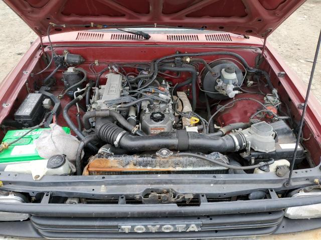 JT4RN81A2M0074038 - 1991 TOYOTA PICKUP 1/2 TON SHORT WHEELBASE BURGUNDY photo 11