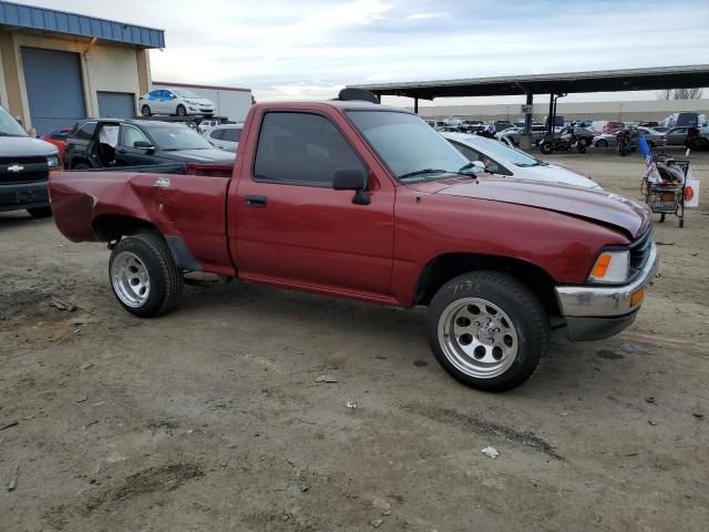 JT4RN81A2M0074038 - 1991 TOYOTA PICKUP 1/2 TON SHORT WHEELBASE BURGUNDY photo 4