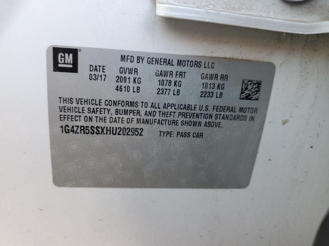 1G4ZR5SSXHU202952 - 2017 BUICK LACROSSE PREMIUM თეთრი ფოტო 12
