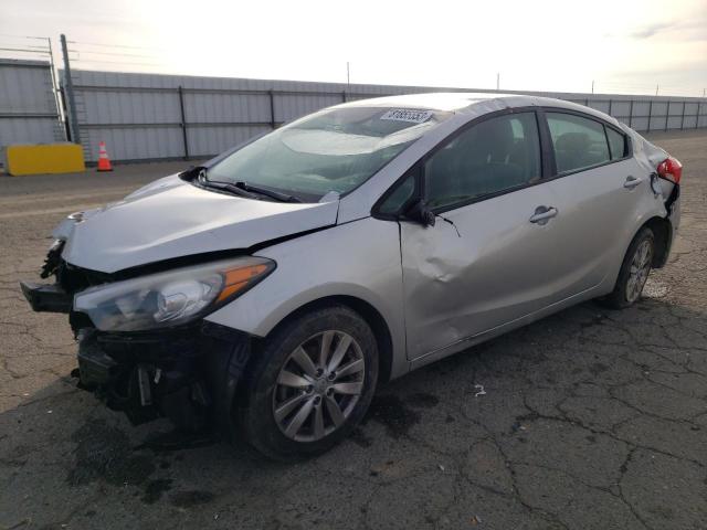 KNAFX4A63E5220871 - 2014 KIA FORTE LX SILVER photo 1