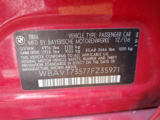 WBAVT73577FZ35971 - 2007 BMW 328 XIT RED photo 12