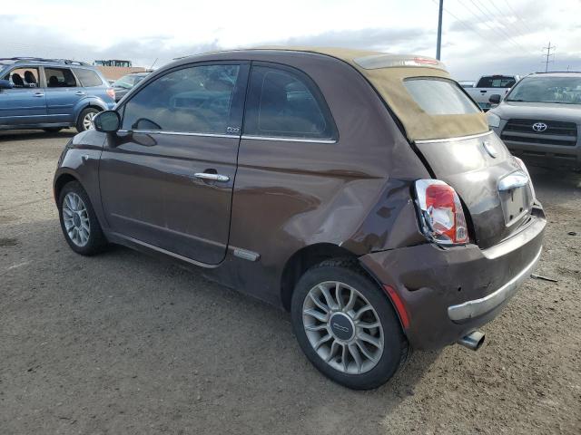 3C3CFFER6DT544215 - 2013 FIAT 500 LOUNGE BROWN photo 2