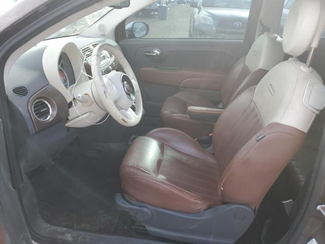 3C3CFFER6DT544215 - 2013 FIAT 500 LOUNGE BROWN photo 7